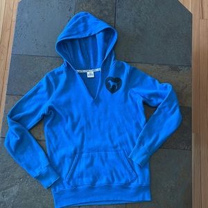 PINK Victoria’s Secret Hooded Blue Sweatshirt - Size Small💙